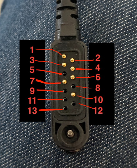 Hytera 13 pin connector